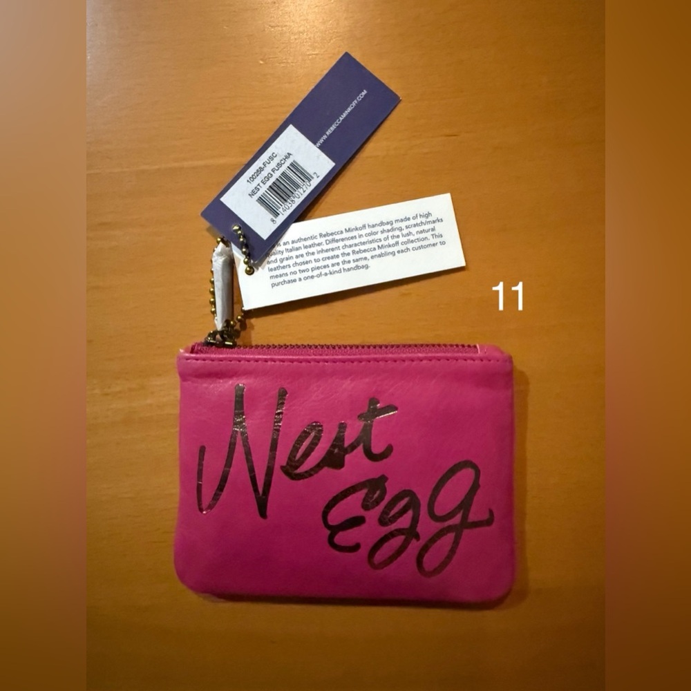 Rebecca Minkoff Coin Purse with Nest Egg Written on it. Original Tag Included.